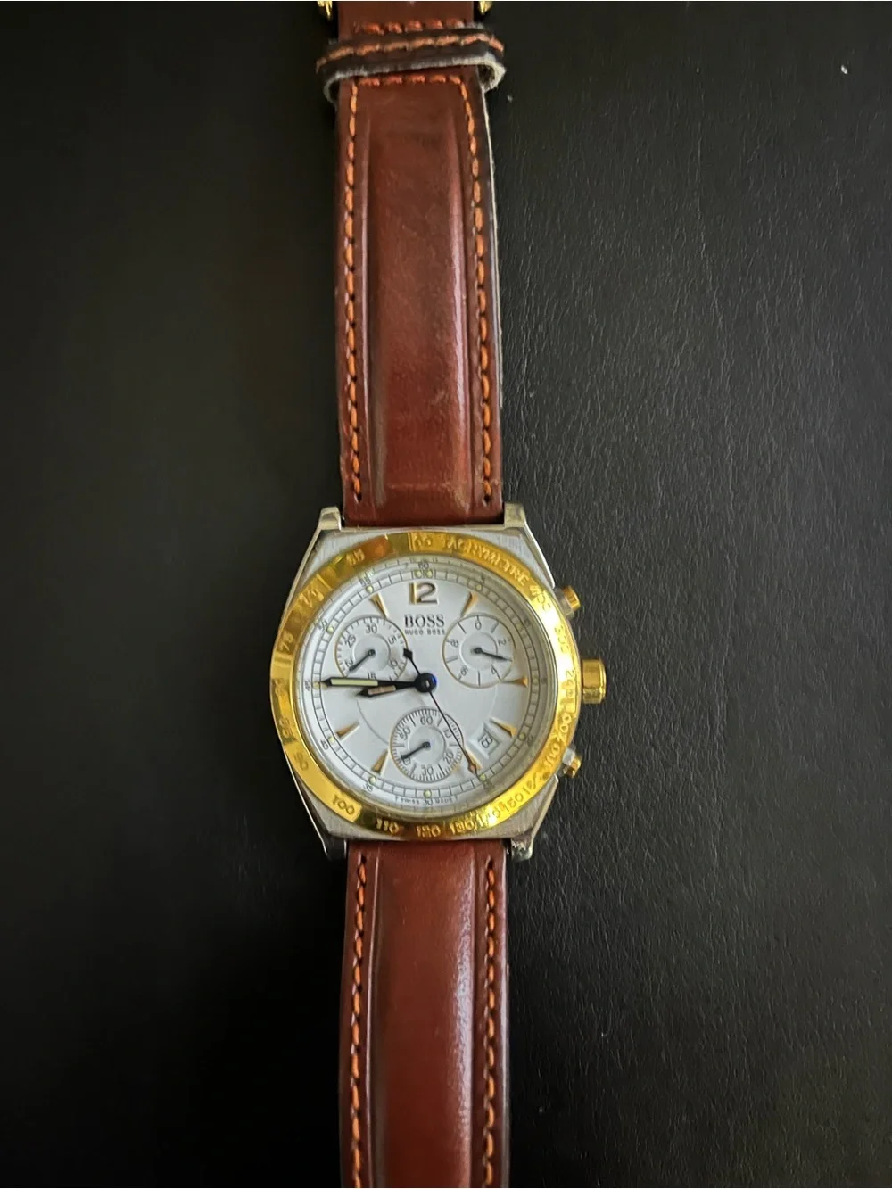 BOSS Brown Leather Men's Chronograph Watch